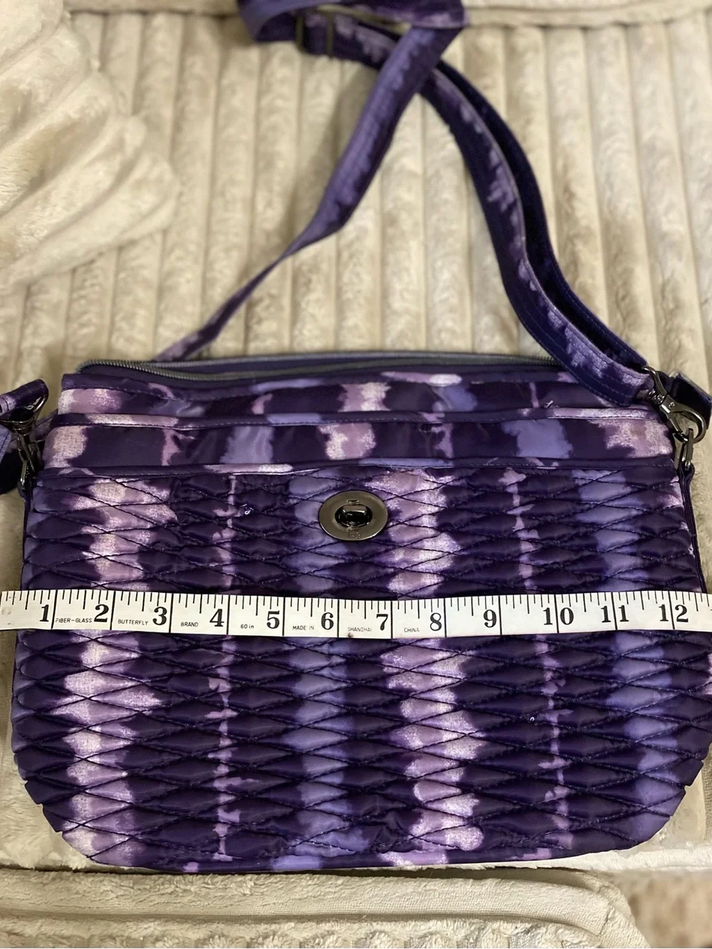 Lug Adagio Purple Tie-dye‎ Crossbody Bag Easy Care